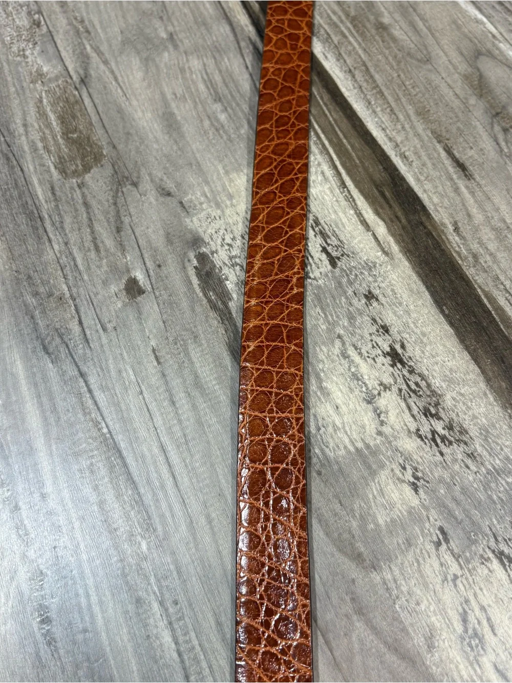 James Reid, Ltd. Alligator Men’s SZ 38 Western Belt 925 Sterling Silver Buckle